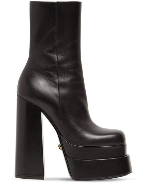 versace 155mm platform leather ankle boots